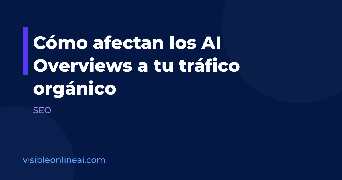 Cómo afectan los AI Overviews a tu tráfico orgánico