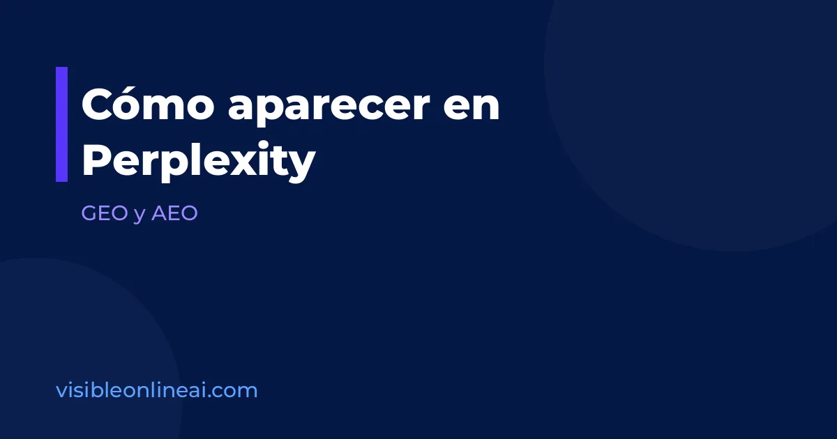 Cómo aparecer en Perplexity
