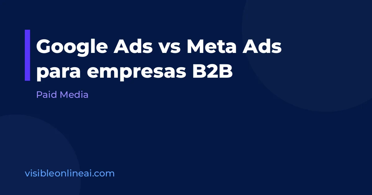 Google Ads vs Meta Ads para empresas B2B