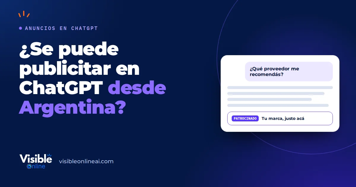 ¿Se puede publicitar en ChatGPT desde Argentina?