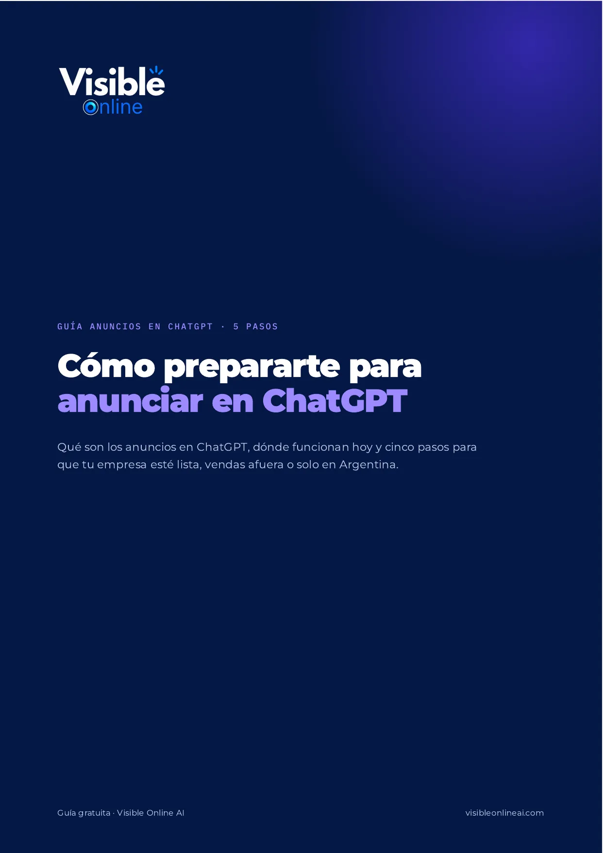 Tapa de la guía «Cómo prepararte para anunciar en ChatGPT»