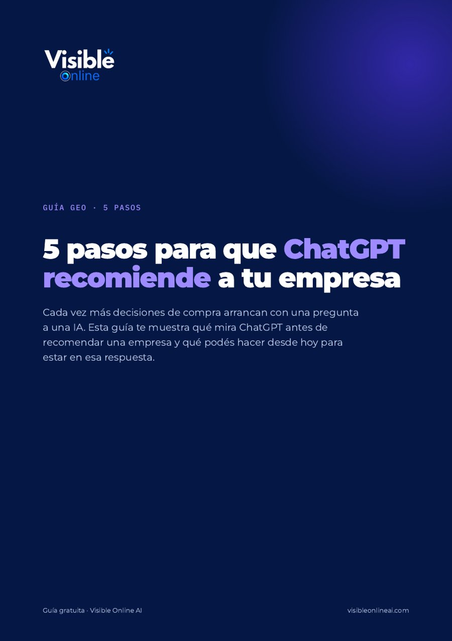 Tapa de la guía «5 pasos para que ChatGPT recomiende a tu empresa»